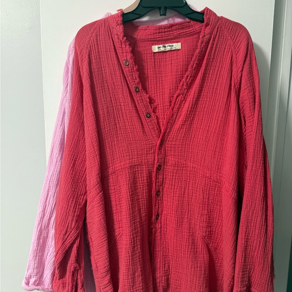 Free people we the free red Buttondown